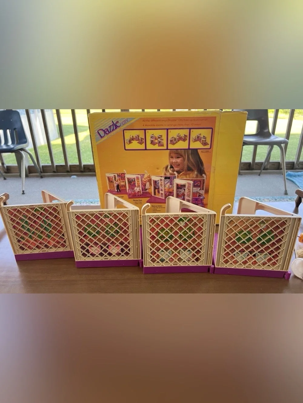 Vintage Mattel DAZZLE CITY Playset 1981 Doll Lounge Chair w/ Dryer & Drawer